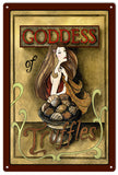Vintage Goddess Truffle Metal Sign