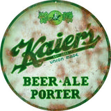 Vintage Kaiers Beer Sign 14 Round