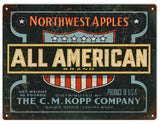 Vintage Northwest Apples Metal Sign