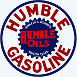 Humble Gasoline Sign 14 Round