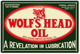 Wolfs Head Oil Sign
