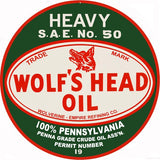 Wolfs Head Oil Sign 18 Round