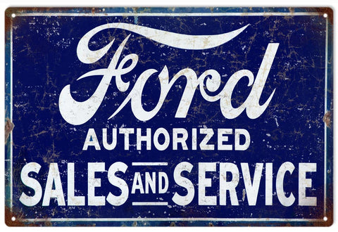 Vintage Ford Sales And Service Sign