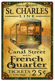 Vintage St.Charles Street Car Sign