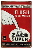 Vintage Zaco Super Motor Oil Metal Sign