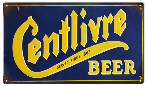 Vintage Centlivre Beer Sign 8x14