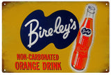 Vintage Bireleys Orange Drink Metal Sign