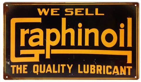 Vintage Graphinoil Sign 8x14