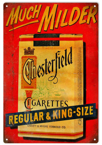 Vintage Chesterfield Cigarette Metal Sign