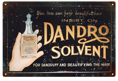 Vintage Dandro Solvent Shampoo Sign