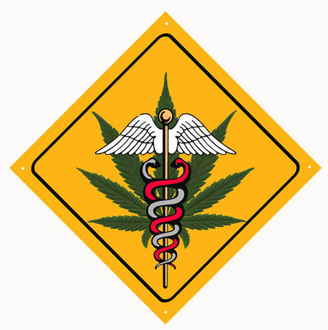 Marijuana Cannabis Leaf Sign 12x12