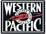 Western Pacific Railroad Sign 9x12