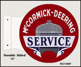 Mccormick Deering Service Flange Sign 15x171/2