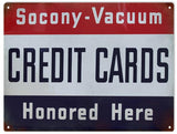 Vintage Socony Vacumm Sign 9x12