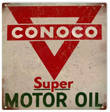Vintage Conoco Motor Oil Sign 12x12