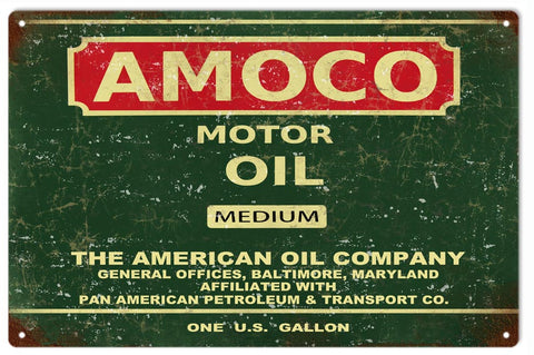 Vintage Amoco Motor Oil Sign