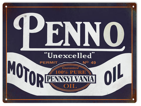Penno Motor Oil Metal Sign