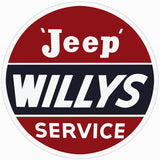 Willys Jeep Service Metal Sign