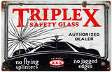 Vintage Triplex Safety Glass sign