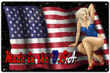 Vintage Made In The USA Pin Up Girl Sign