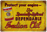 Vintage Indian Motor Oil Sign