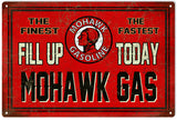 Vintage Mohawk Gasoline Metal Sign