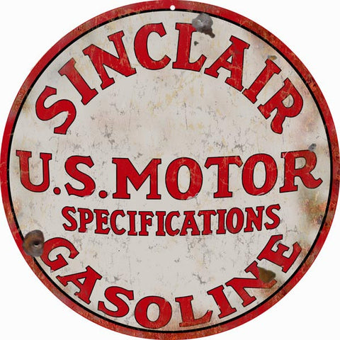 Vintage Sinclair Gasoline Sign 18 Round