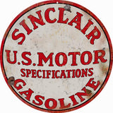 Vintage Sinclair Gasoline Sign 14 Round