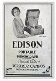Vintage Edison Portable Phonograph Sign