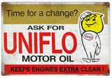 Vintage Uniflo Motor Oil Sign