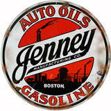 Vintage Jenney Gasoline Sign 14 Round
