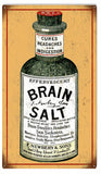 Vintage Brain Salt Sign 8x14