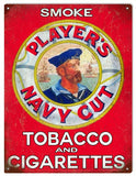 Vintage Players Navy Cut Tobacco Metal Sign