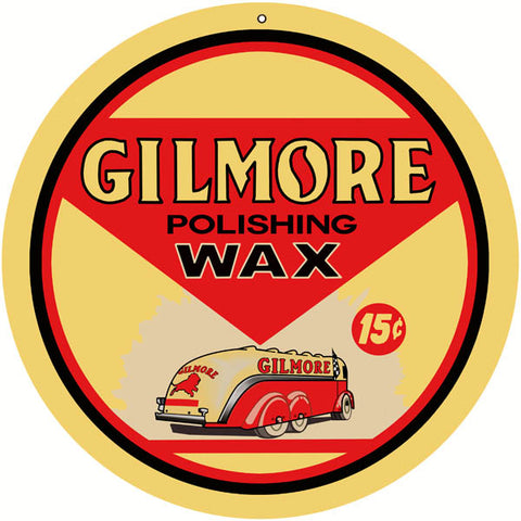 Gilmore Polishing Wax Sign 14 Round