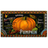 Vintage Golden Pumpkin Sign 8x14