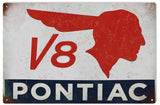 Vintage V8 Pontiac Sign