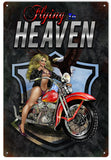 Vintage Flying To Heaven Metal Sign