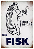 Vintage Buy Fisk Tires Sign