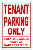Tenant Parking Sign