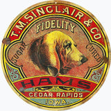 Vintage Sinclair & Co. Hams Sign 14 Round