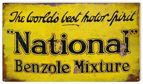 Vintage National Oils Sign 8x14
