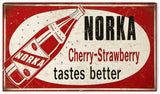 Vintage Norka Beverage Sign 8x14