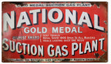Vintage National Gas Plant Metal Sign