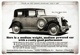Vintage HP Sports Saloon Automobile Sign