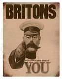 Vintage Britons Military Sign 9x12