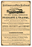 Vintage Baltimre And Ohio Railroad Sign