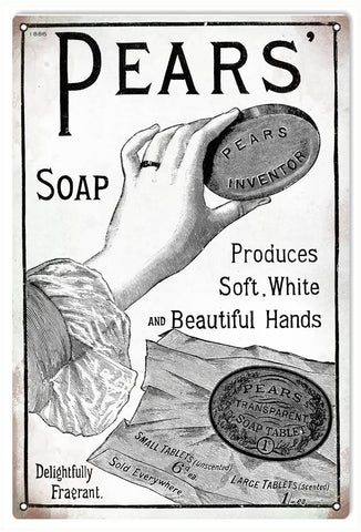 Vintage Pears Soap Metal Sign