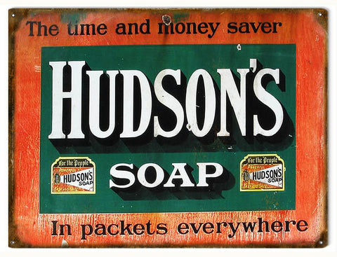 Vintage Hudsons Soap Sign 9x12