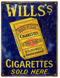 Vintage Wills Cigarettes Sign 9x12