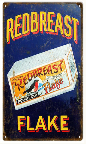 Vintage Redbreast Flake Sign 8x14